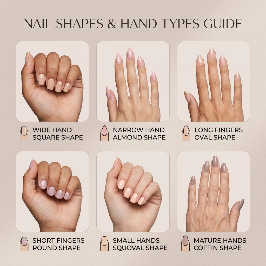Nail Shapes by Hand Type Guide