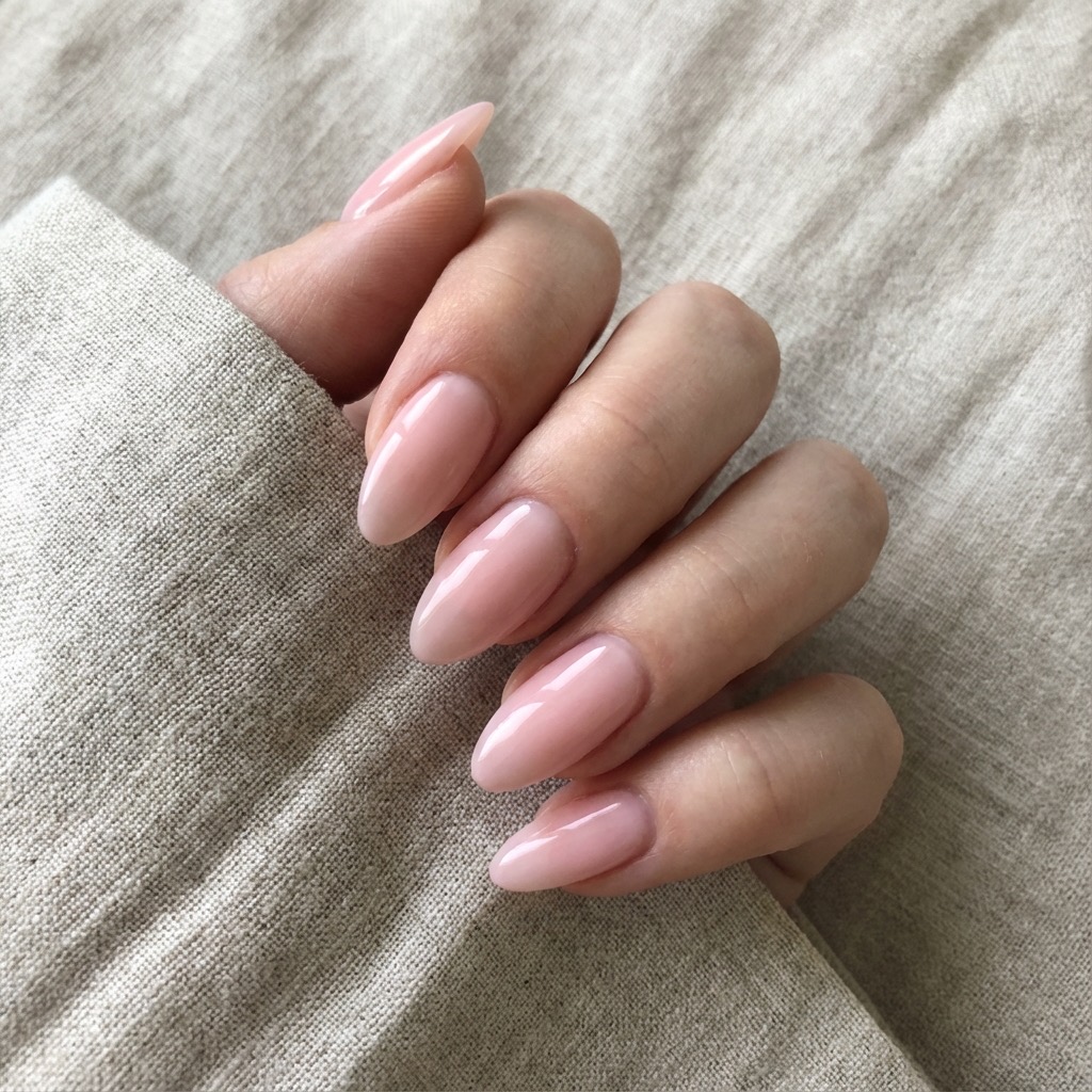 Almond nail shape from different angle