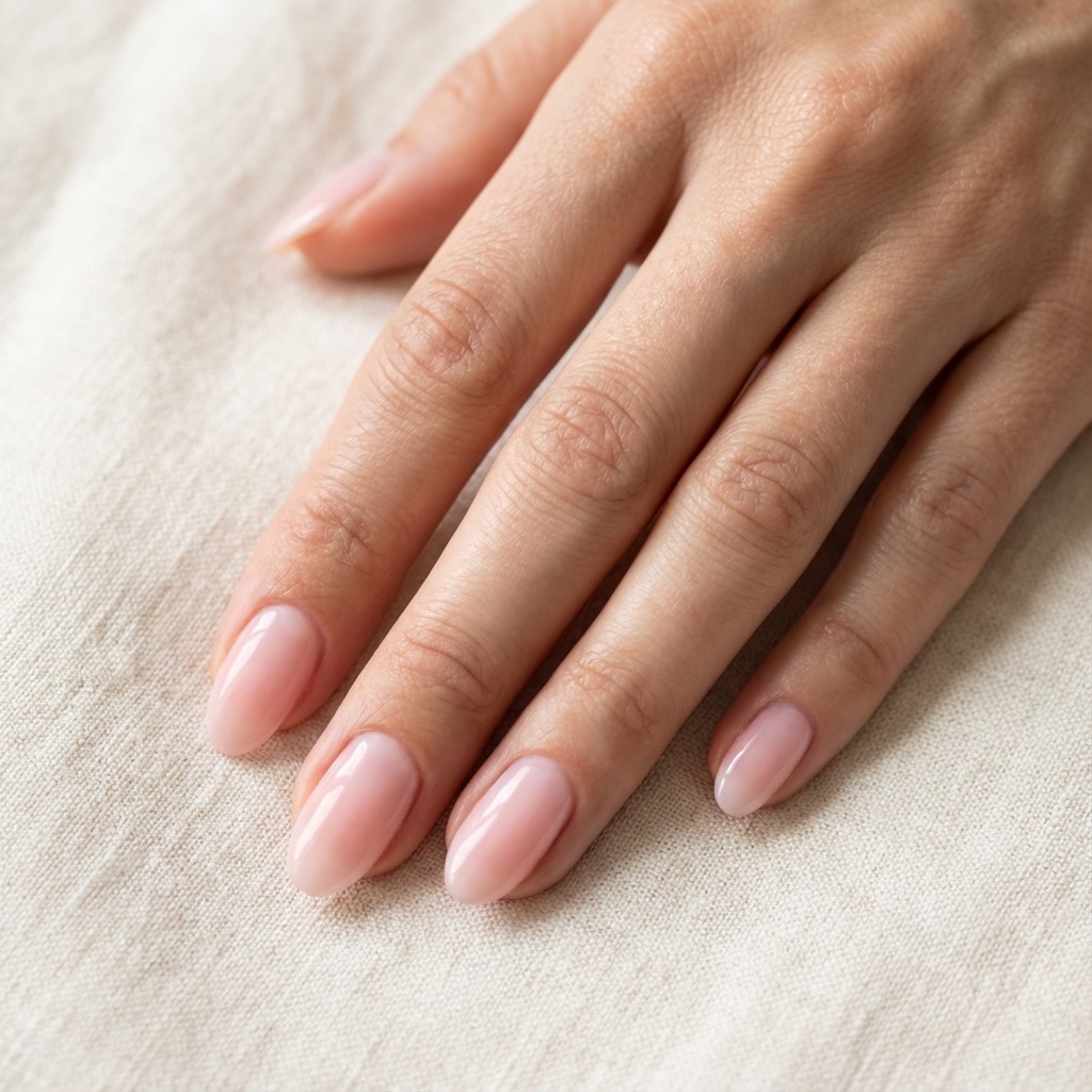 Oval nail shape from different angle