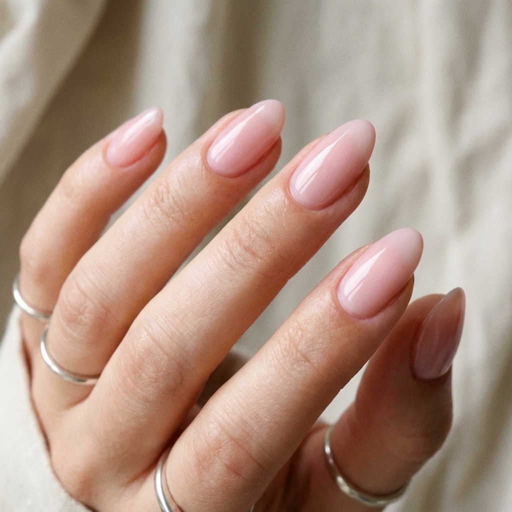 Oval nail shape from different angle