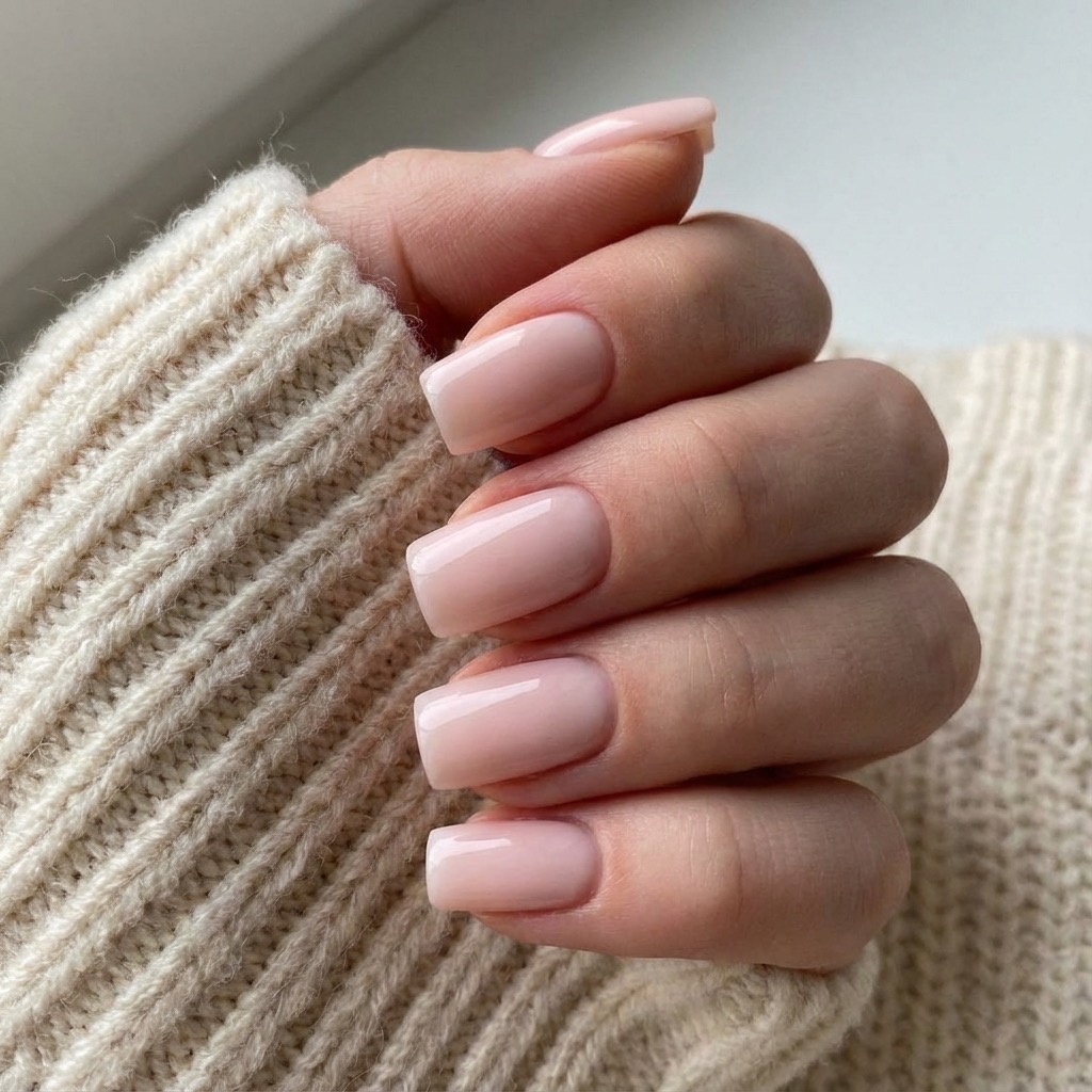 Square nail shape from different angle