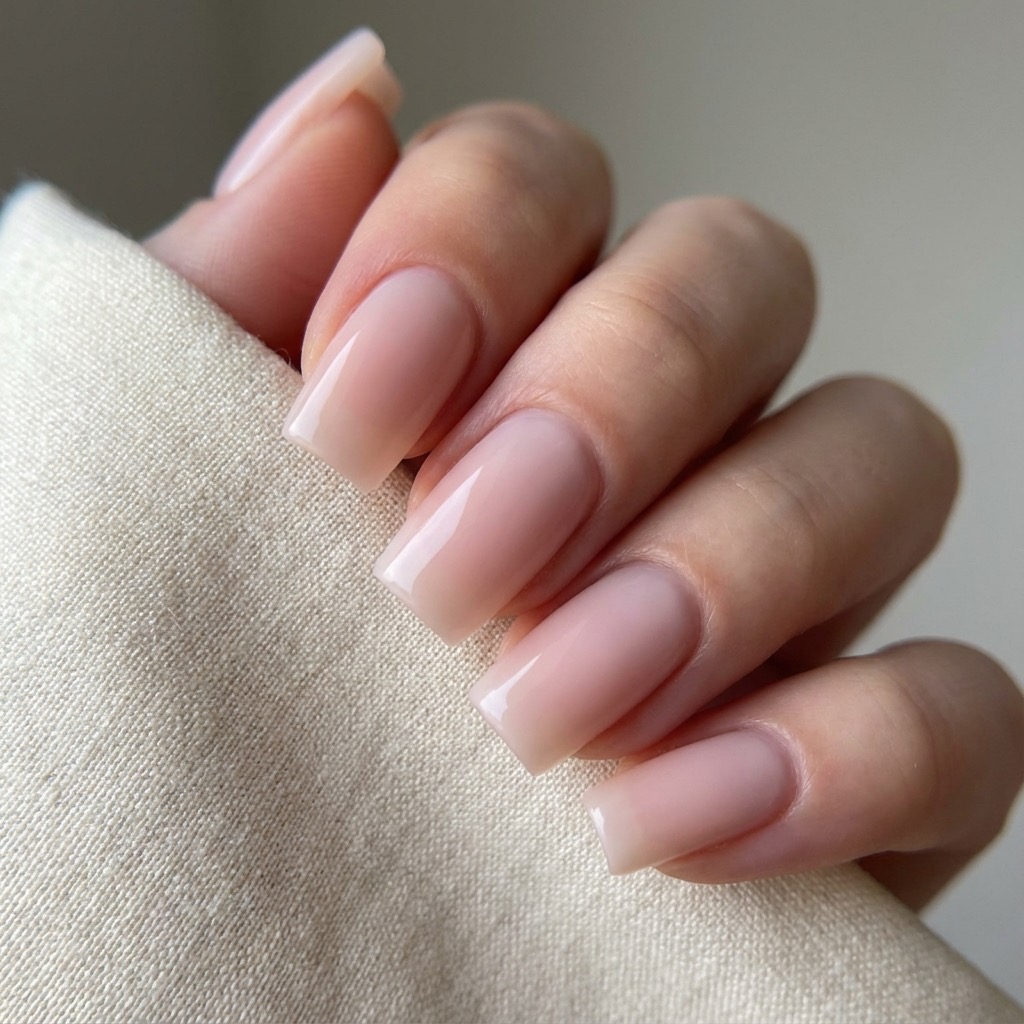 Square nail shape from different angle